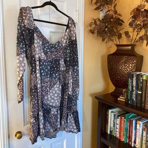 A Beautiful Soul Milana Patchwork Mini Dress Tunic NWT